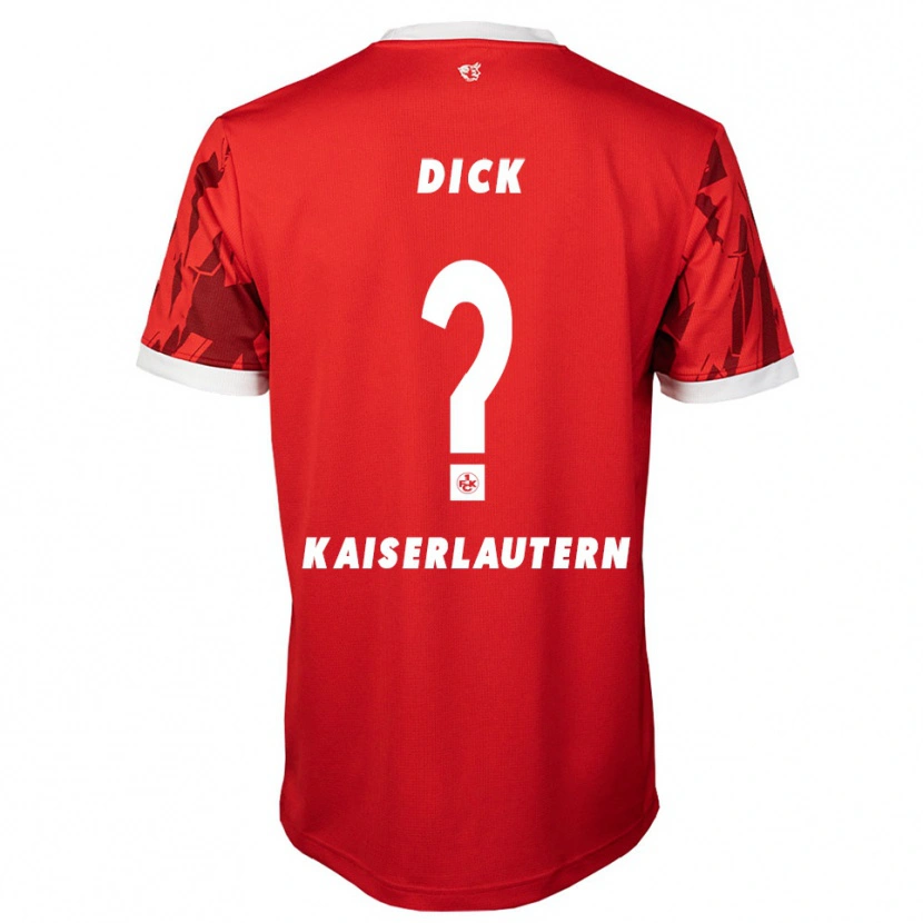 Danxen Heren Paul Dick #0 Rood Wit Thuisshirt Thuistenue 2025/26 T-Shirt