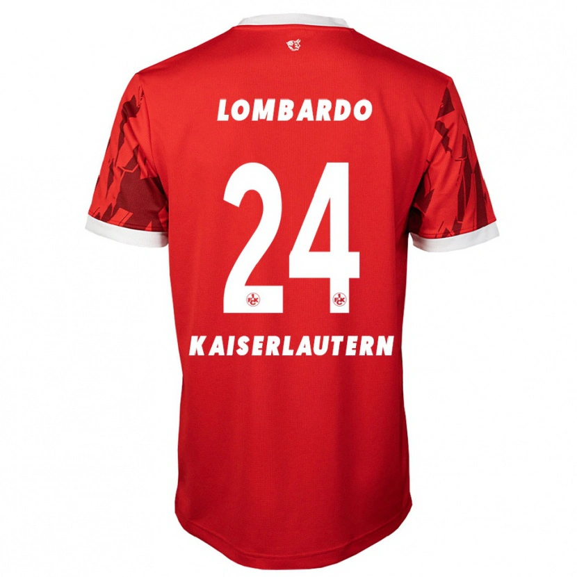Danxen Heren Ben Lombardo #24 Rood Wit Thuisshirt Thuistenue 2025/26 T-Shirt