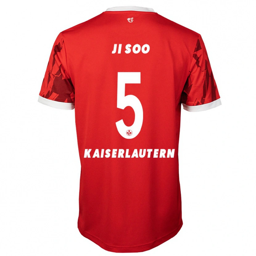Danxen Heren Ji-Soo Kim #5 Rood Wit Thuisshirt Thuistenue 2025/26 T-Shirt