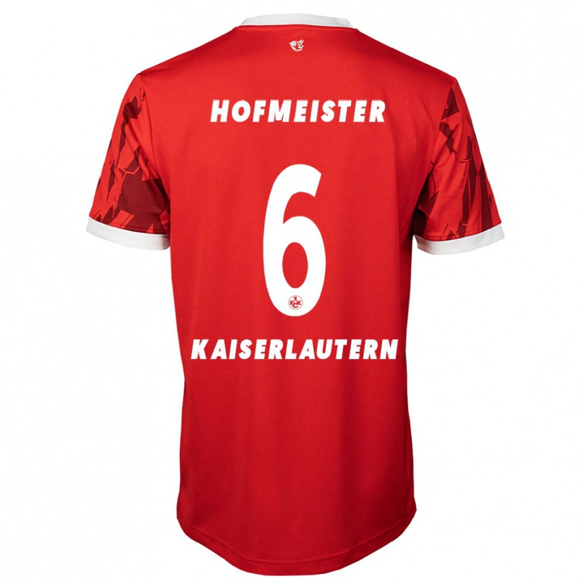 Danxen Heren Dion Hofmeister #6 Rood Wit Thuisshirt Thuistenue 2025/26 T-Shirt