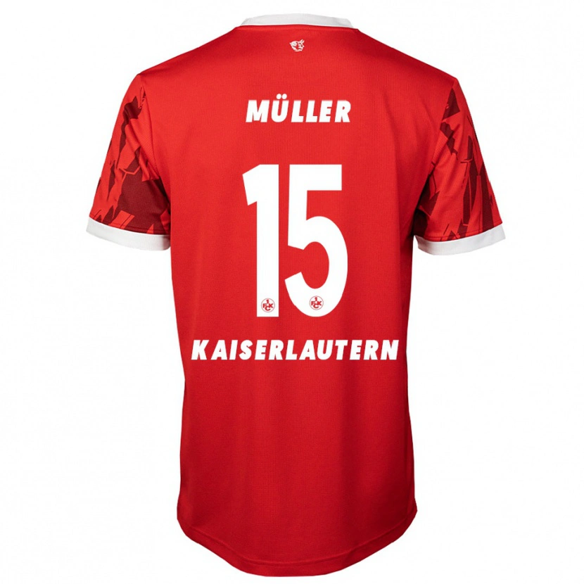 Danxen Heren Erik Müller #15 Rood Wit Thuisshirt Thuistenue 2025/26 T-Shirt