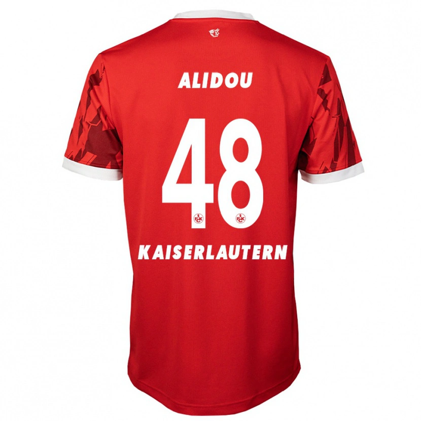 Danxen Heren Faride Alidou #48 Rood Wit Thuisshirt Thuistenue 2025/26 T-Shirt