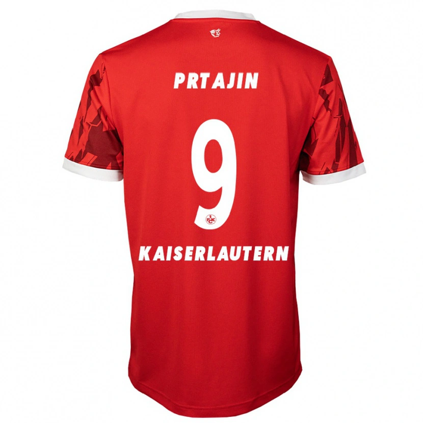 Danxen Heren Ivan Prtajin #9 Rood Wit Thuisshirt Thuistenue 2025/26 T-Shirt