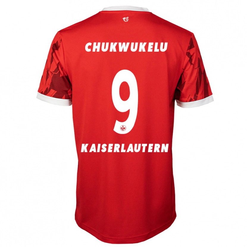 Danxen Heren Chinedu Chukwukelu #9 Rood Wit Thuisshirt Thuistenue 2025/26 T-Shirt