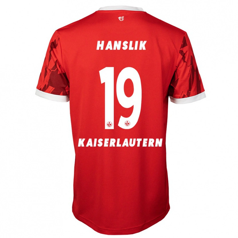Danxen Heren Daniel Hanslik #19 Rood Wit Thuisshirt Thuistenue 2025/26 T-Shirt