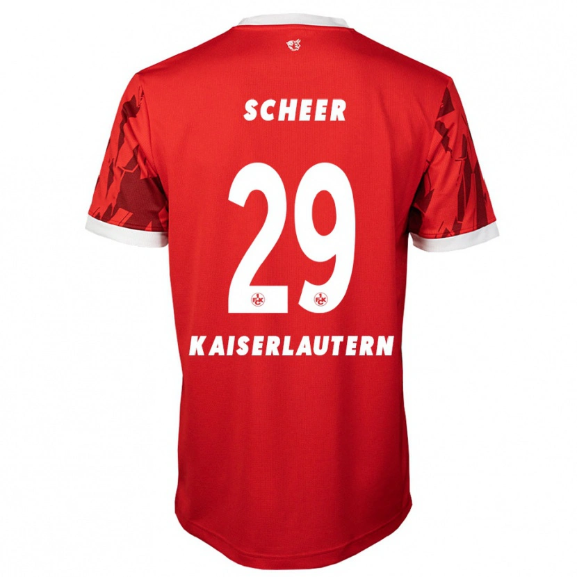 Danxen Heren Kian Scheer #29 Rood Wit Thuisshirt Thuistenue 2025/26 T-Shirt