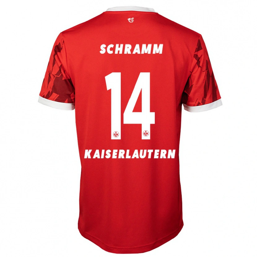 Danxen Heren David Schramm #14 Rood Wit Thuisshirt Thuistenue 2025/26 T-Shirt