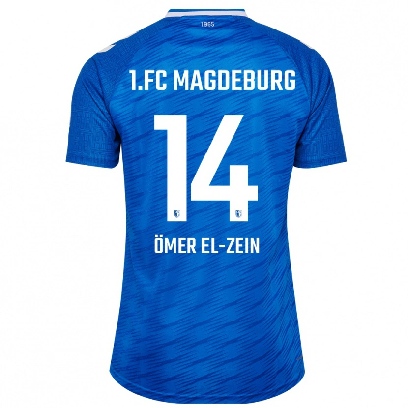 Danxen Heren Abu-Bekir Ömer El-Zein #14 Blauw Wit Thuisshirt Thuistenue 2025/26 T-Shirt