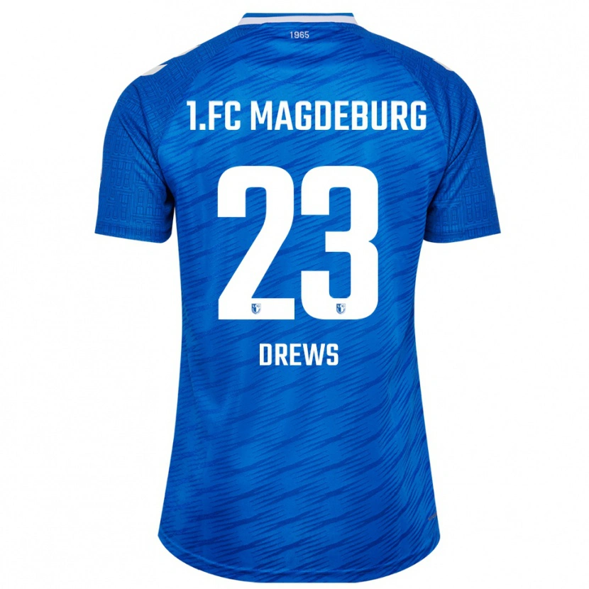 Danxen Heren Adrian Drews #23 Blauw Wit Thuisshirt Thuistenue 2025/26 T-Shirt
