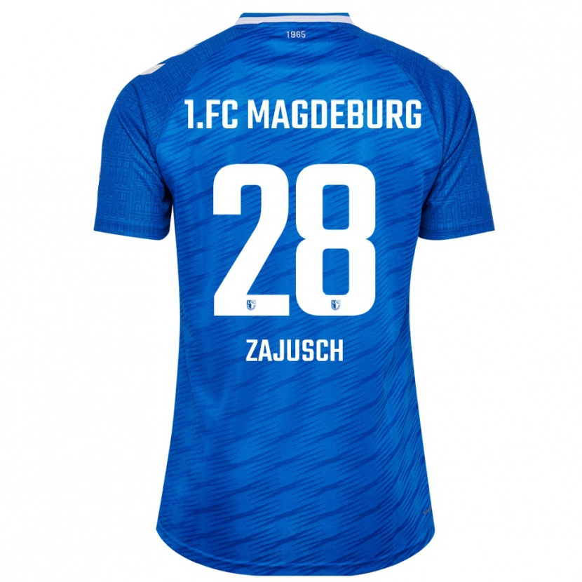Danxen Heren Marcel Zajusch #28 Blauw Wit Thuisshirt Thuistenue 2025/26 T-Shirt