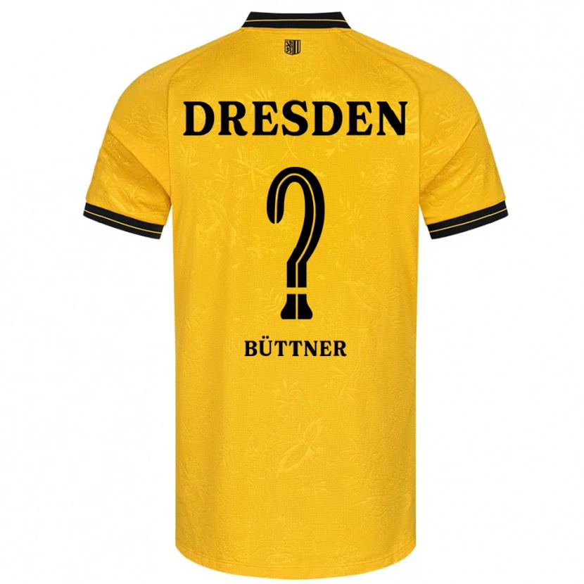 Danxen Heren Lisa Büttner #0 Geel Zwart Thuisshirt Thuistenue 2025/26 T-Shirt