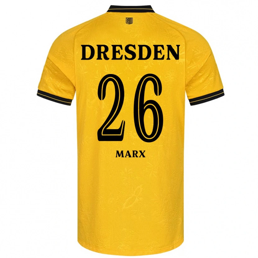 Danxen Heren Jan-Hendrik Marx #26 Geel Zwart Thuisshirt Thuistenue 2025/26 T-Shirt
