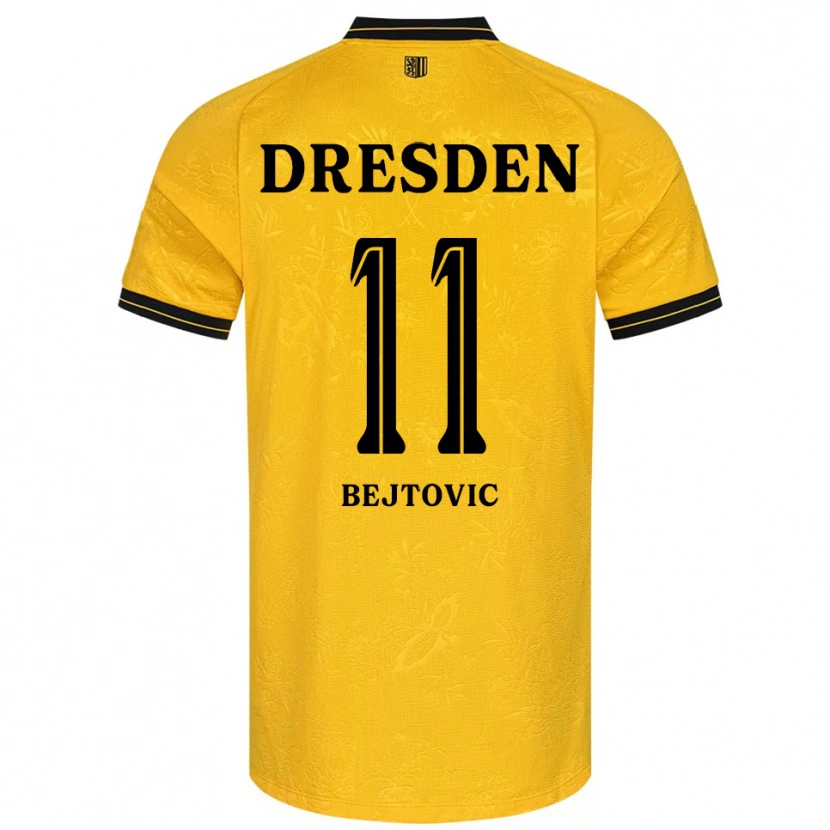 Danxen Heren Alen Bejtovic #11 Geel Zwart Thuisshirt Thuistenue 2025/26 T-Shirt