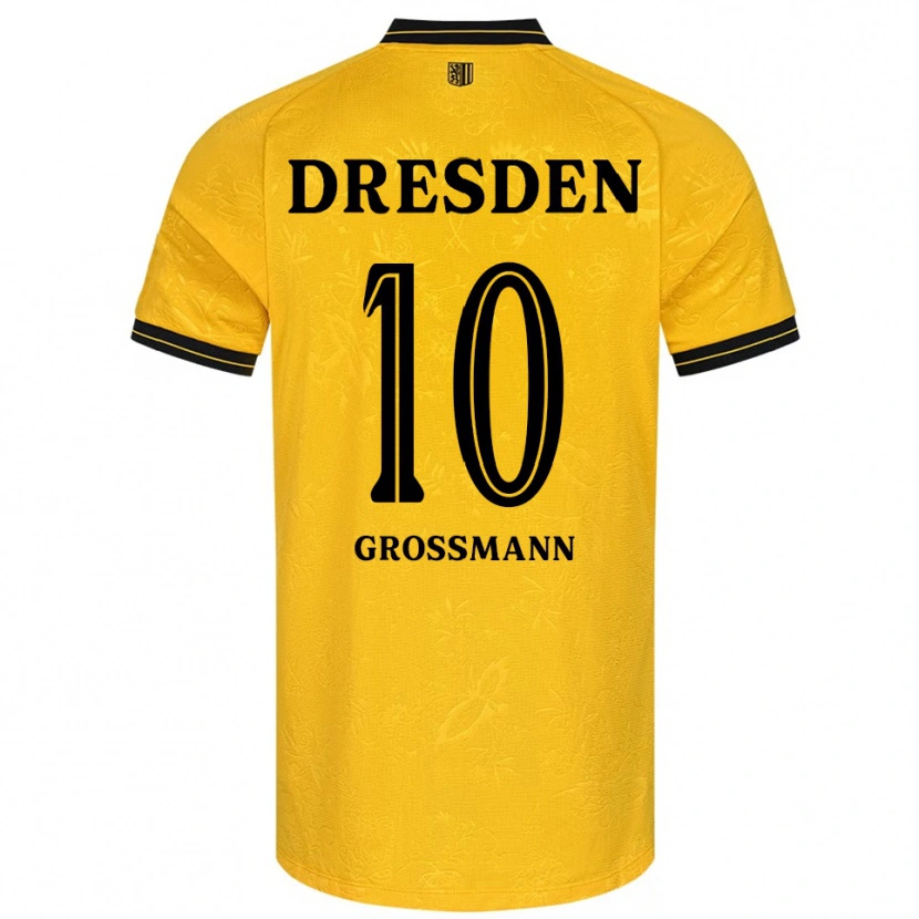 Danxen Heren Tim Großmann #10 Geel Zwart Thuisshirt Thuistenue 2025/26 T-Shirt