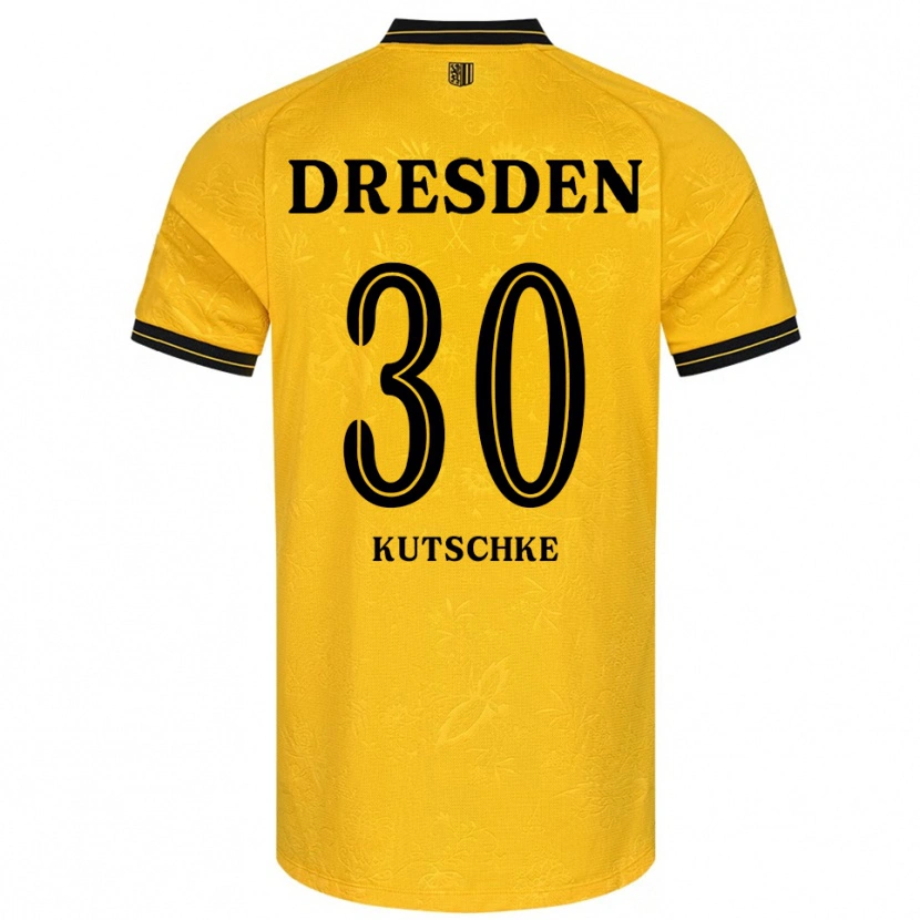 Danxen Heren Stefan Kutschke #30 Geel Zwart Thuisshirt Thuistenue 2025/26 T-Shirt