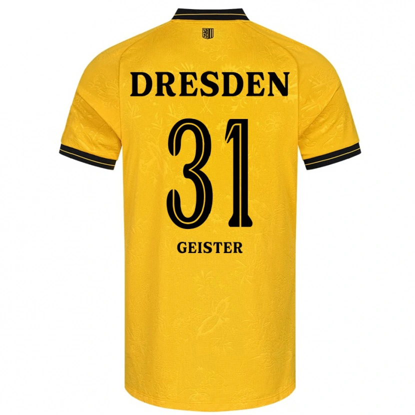 Danxen Heren Jannis Geister #31 Geel Zwart Thuisshirt Thuistenue 2025/26 T-Shirt