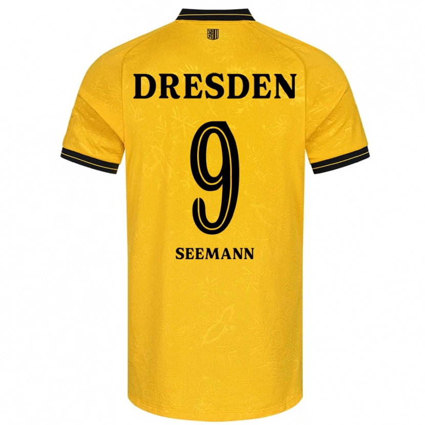 Danxen Heren Arne Seemann #9 Geel Zwart Thuisshirt Thuistenue 2025/26 T-Shirt