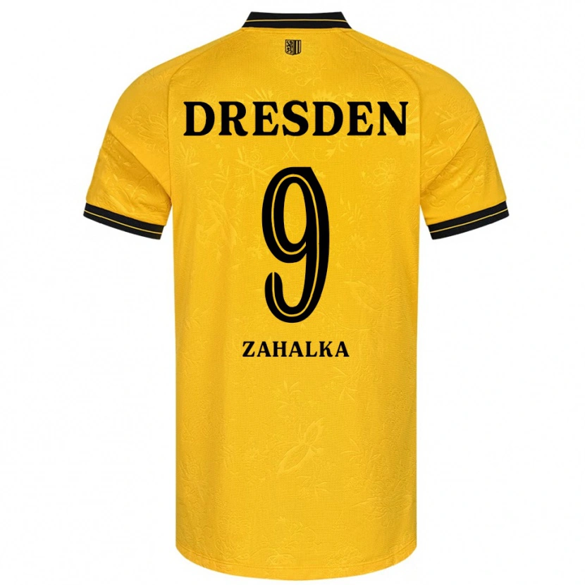 Danxen Heren Filip Zahalka #9 Geel Zwart Thuisshirt Thuistenue 2025/26 T-Shirt