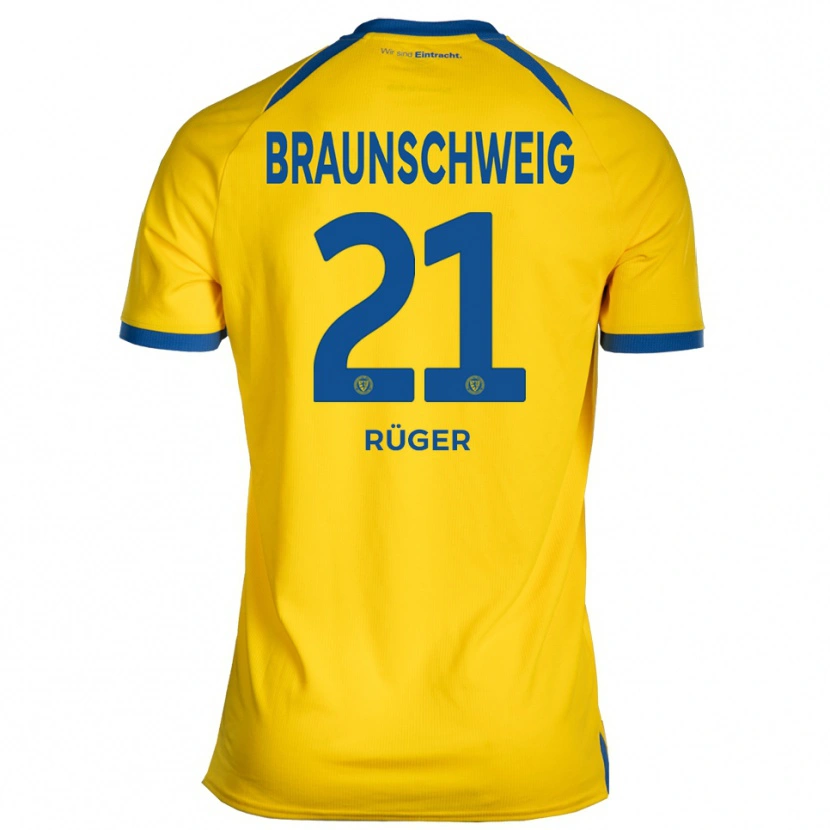 Danxen Heren Lenn Rüger #21 Geel Blauw Thuisshirt Thuistenue 2025/26 T-Shirt