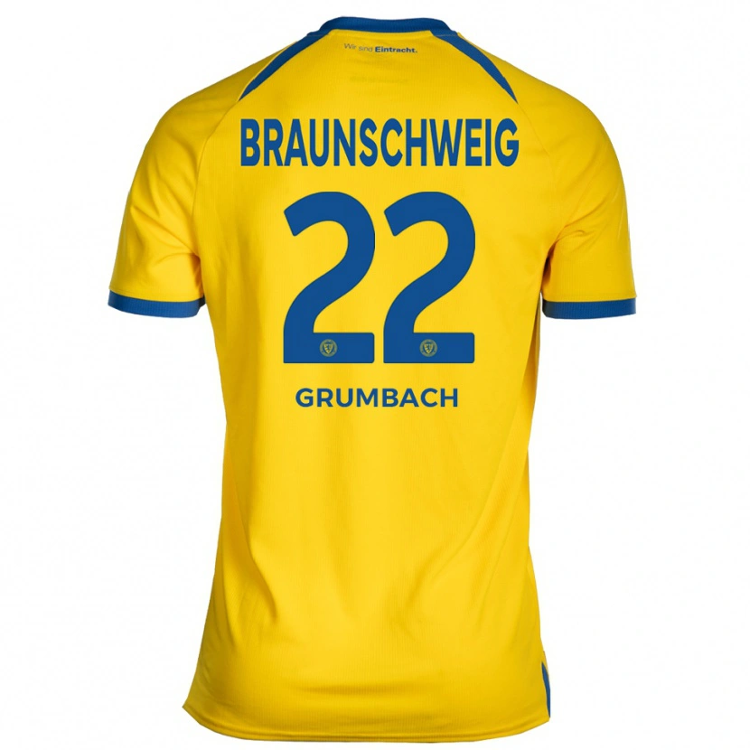 Danxen Heren Mason Grumbach #22 Geel Blauw Thuisshirt Thuistenue 2025/26 T-Shirt