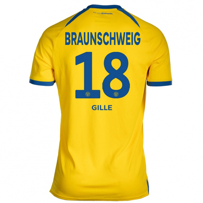 Danxen Heren Julien Gille #18 Geel Blauw Thuisshirt Thuistenue 2025/26 T-Shirt