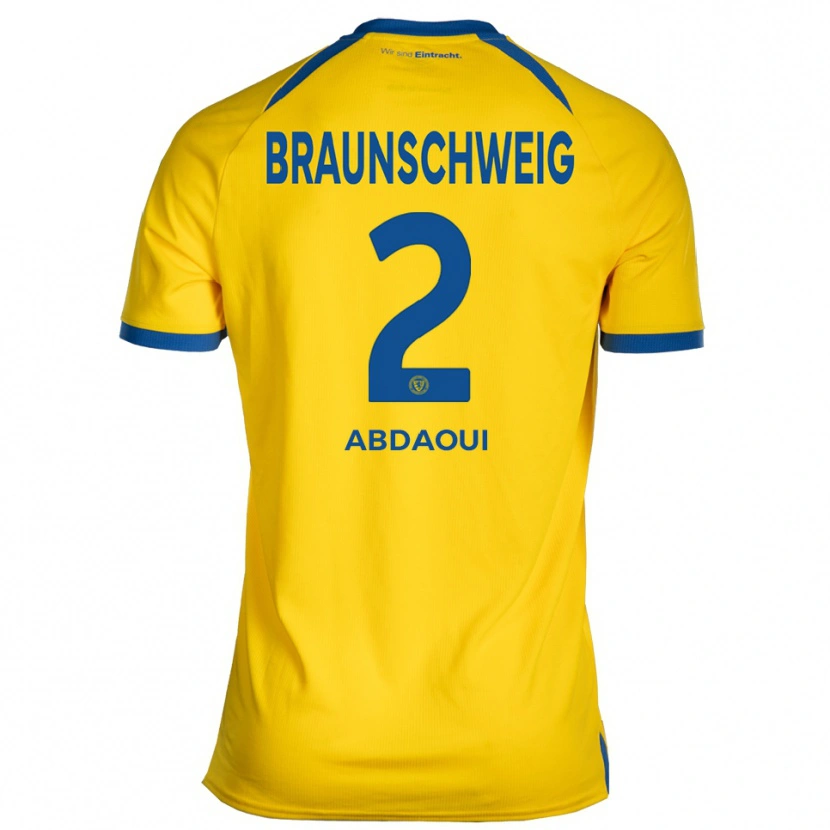 Danxen Heren Jakin Abdaoui #2 Geel Blauw Thuisshirt Thuistenue 2025/26 T-Shirt