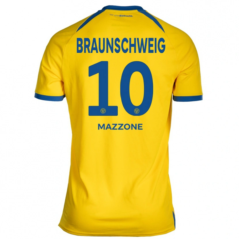 Danxen Heren Matteo Mazzone #10 Geel Blauw Thuisshirt Thuistenue 2025/26 T-Shirt