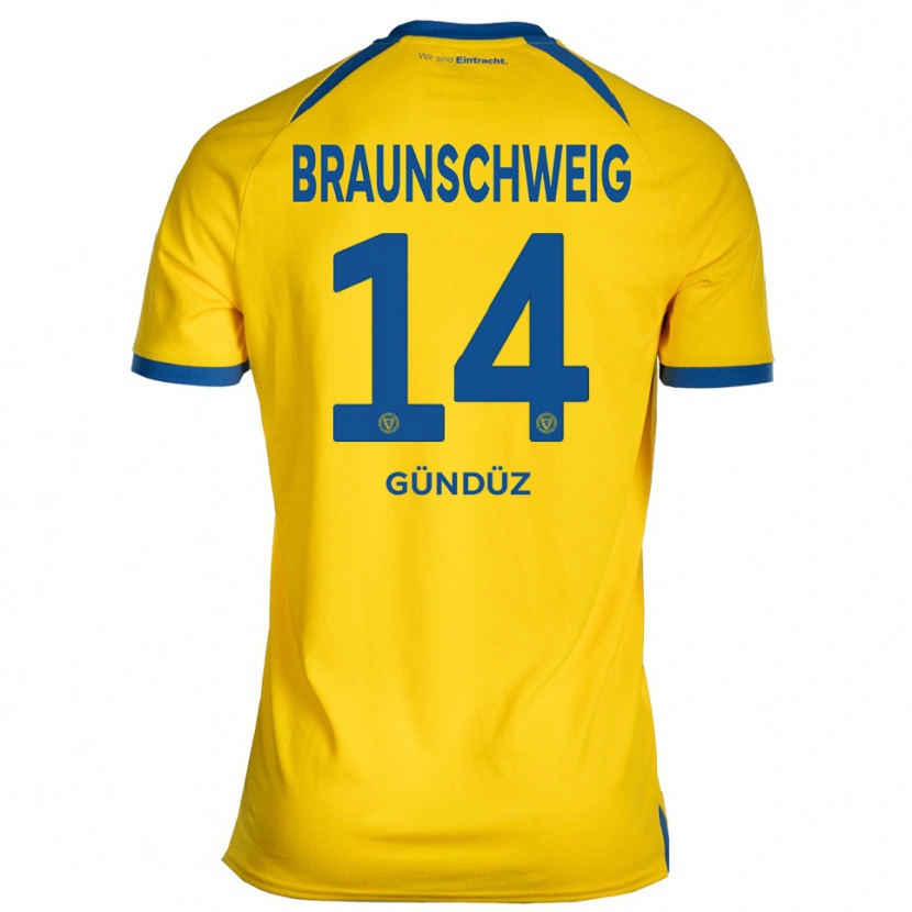 Danxen Heren Enes Gündüz #14 Geel Blauw Thuisshirt Thuistenue 2025/26 T-Shirt