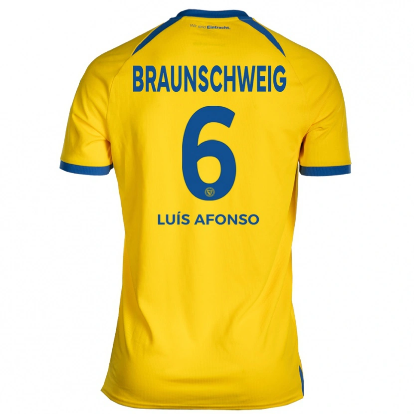 Danxen Heren Hugo Luís Afonso #6 Geel Blauw Thuisshirt Thuistenue 2025/26 T-Shirt
