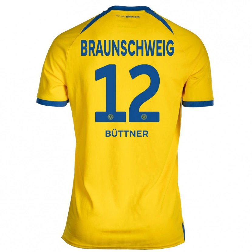 Danxen Heren Patrick Büttner #12 Geel Blauw Thuisshirt Thuistenue 2025/26 T-Shirt