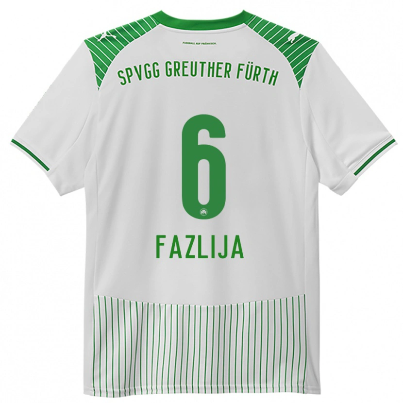 Danxen Heren Arjanit Fazlija #6 Wit Groen Thuisshirt Thuistenue 2025/26 T-Shirt