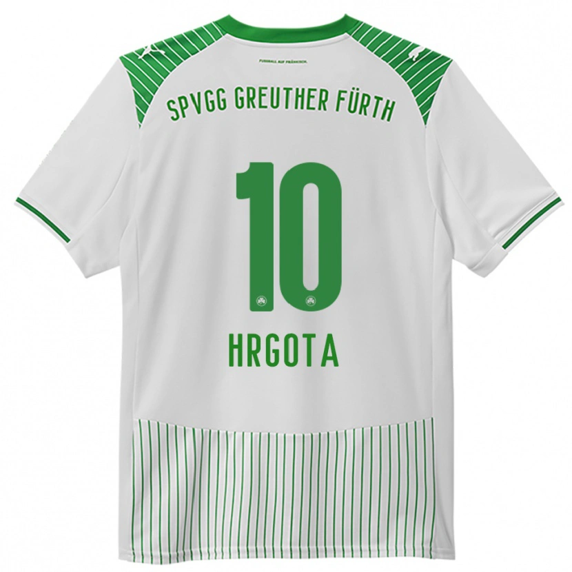 Danxen Heren Branimir Hrgota #10 Wit Groen Thuisshirt Thuistenue 2025/26 T-Shirt
