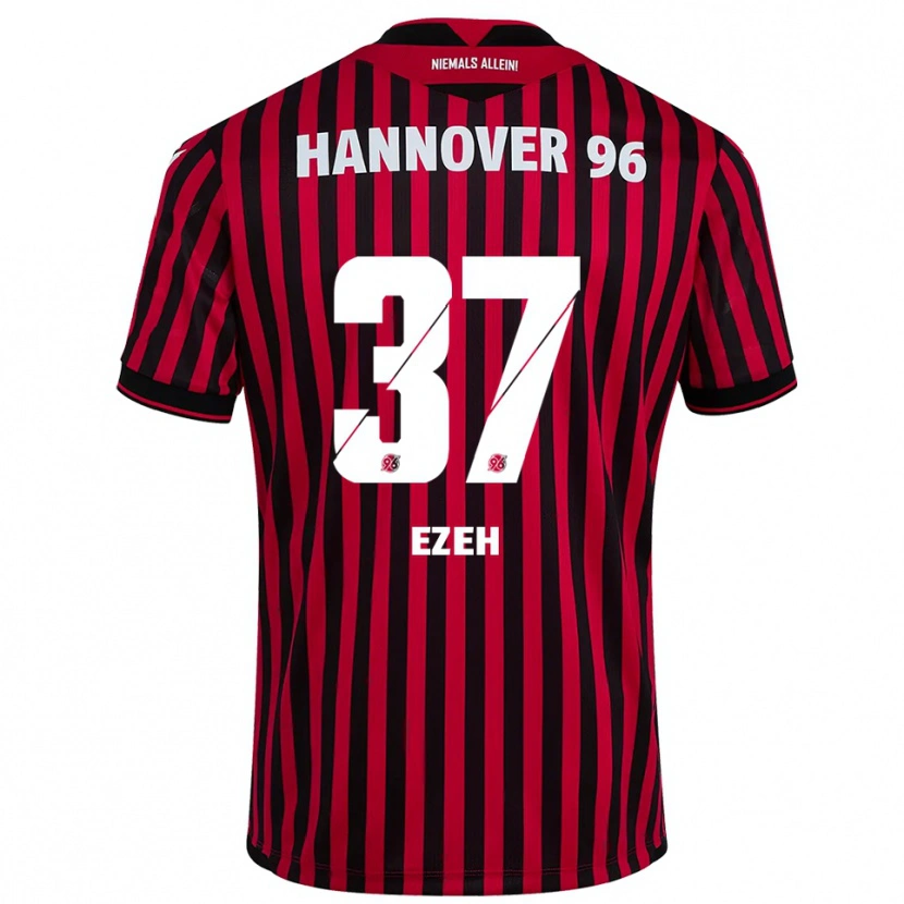 Danxen Heren Brooklyn Ezeh #37 Rood Zwart Thuisshirt Thuistenue 2025/26 T-Shirt