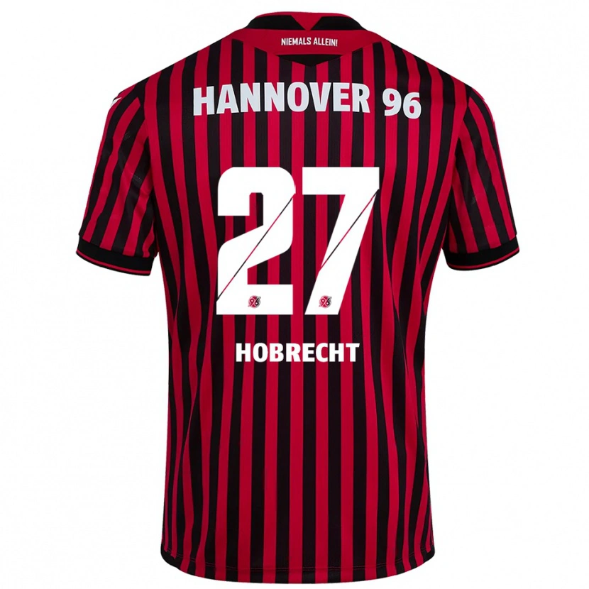 Danxen Heren Tom Hobrecht #27 Rood Zwart Thuisshirt Thuistenue 2025/26 T-Shirt