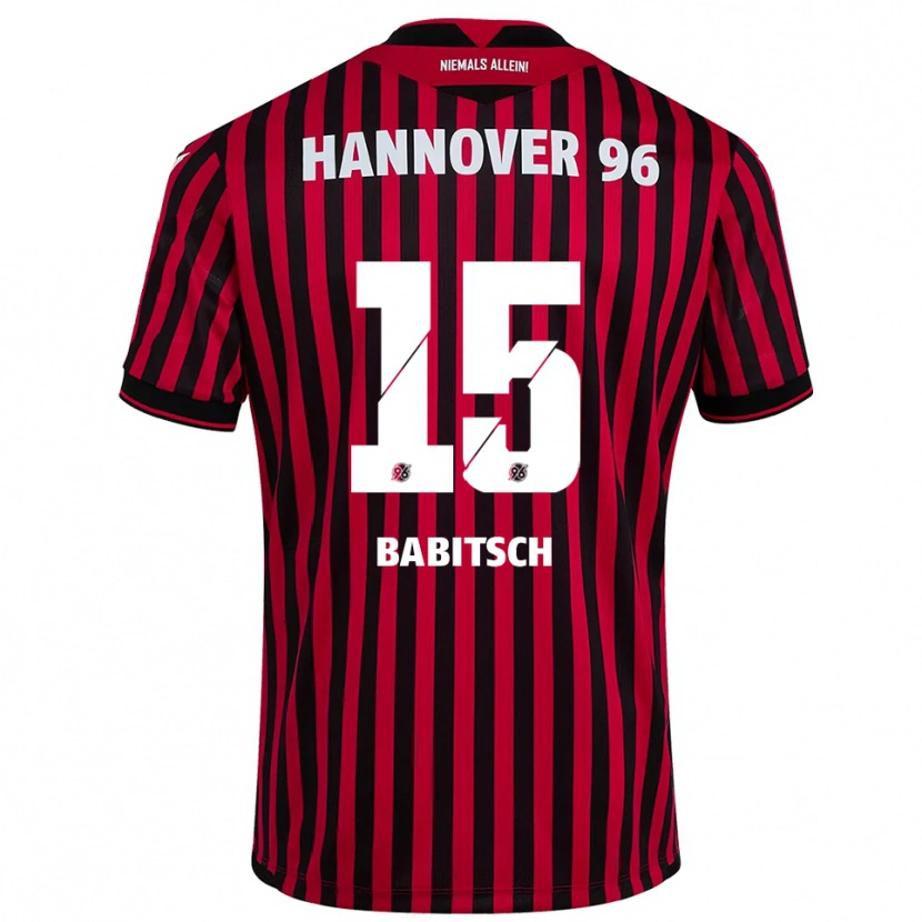 Danxen Heren Alexander Babitsch #15 Rood Zwart Thuisshirt Thuistenue 2025/26 T-Shirt