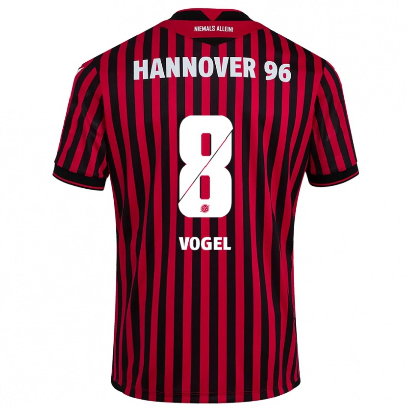 Danxen Heren Alexander Vogel #8 Rood Zwart Thuisshirt Thuistenue 2025/26 T-Shirt