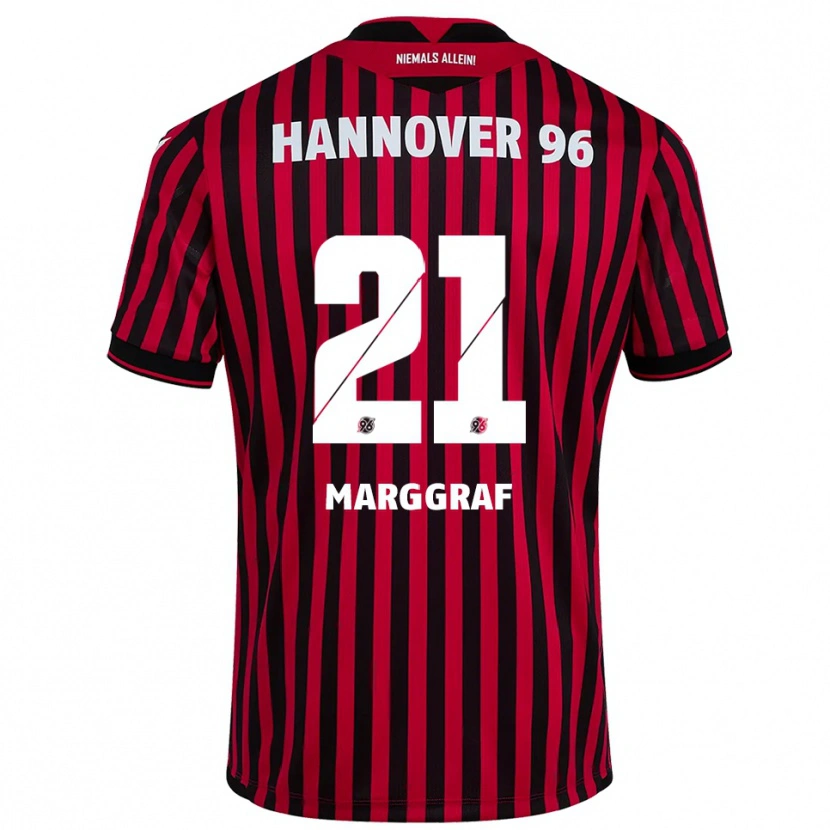 Danxen Heren Luis Marggraf #21 Rood Zwart Thuisshirt Thuistenue 2025/26 T-Shirt
