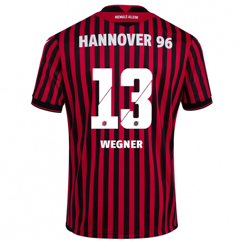 Danxen Heren Ole Wegner #13 Rood Zwart Thuisshirt Thuistenue 2025/26 T-Shirt