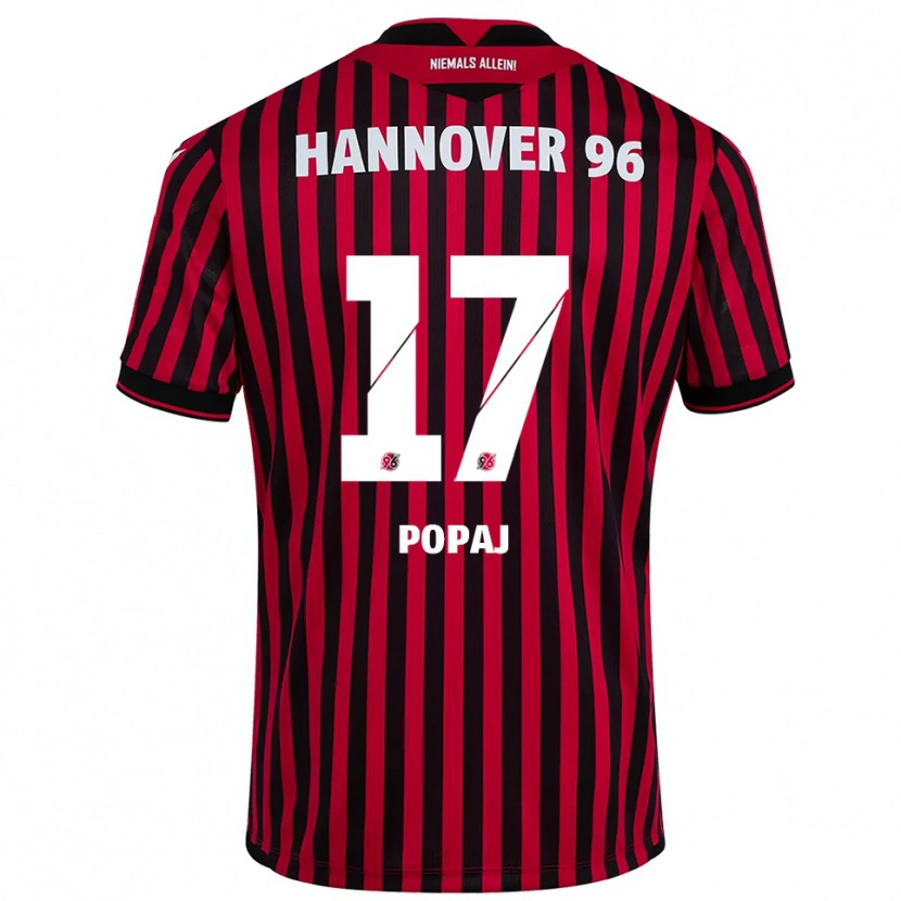Danxen Heren Erisa Popaj #17 Rood Zwart Thuisshirt Thuistenue 2025/26 T-Shirt