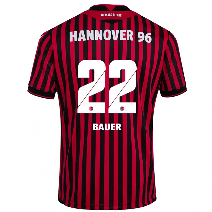 Danxen Heren Elias Bauer #22 Rood Zwart Thuisshirt Thuistenue 2025/26 T-Shirt