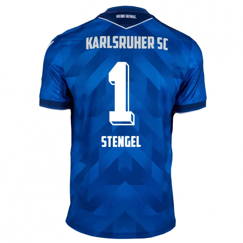 Danxen Heren Konstantin Stengel #1 Blauw Wit Thuisshirt Thuistenue 2025/26 T-Shirt
