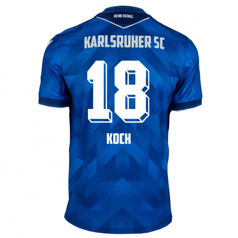 Danxen Heren Aki Koch #18 Blauw Wit Thuisshirt Thuistenue 2025/26 T-Shirt