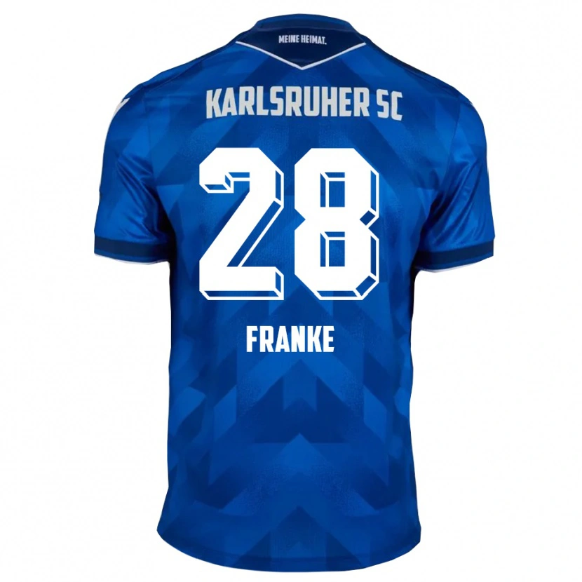 Danxen Heren Marcel Franke #28 Blauw Wit Thuisshirt Thuistenue 2025/26 T-Shirt