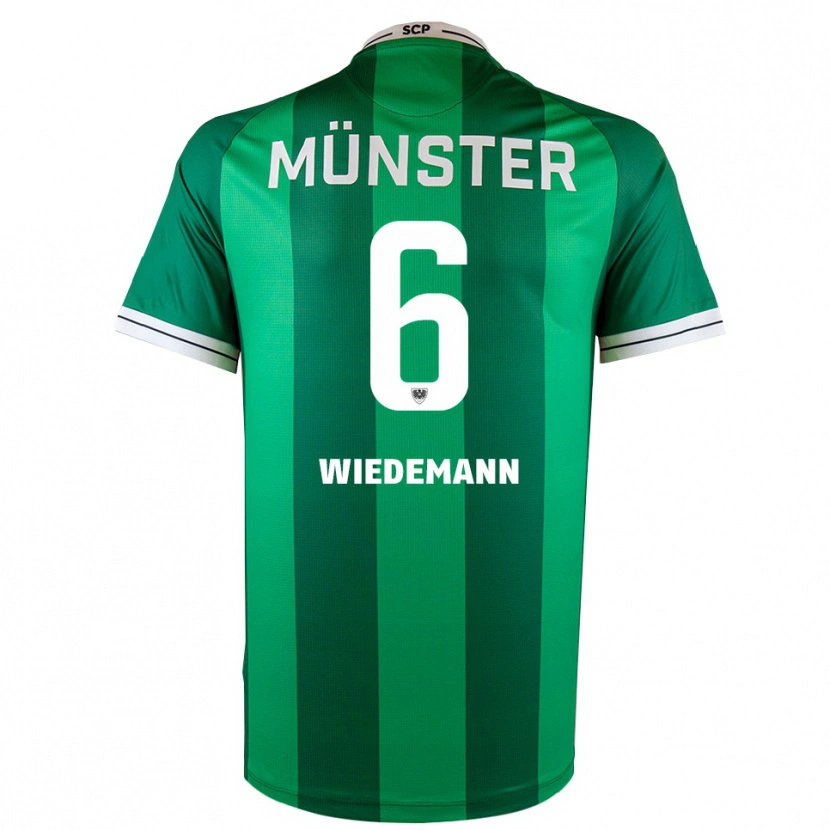 Danxen Heren Lino Wiedemann #6 Groen Wit Thuisshirt Thuistenue 2025/26 T-Shirt