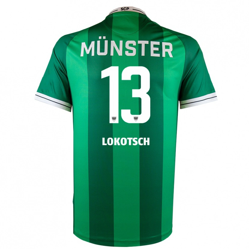 Danxen Heren Lars Lokotsch #13 Groen Wit Thuisshirt Thuistenue 2025/26 T-Shirt