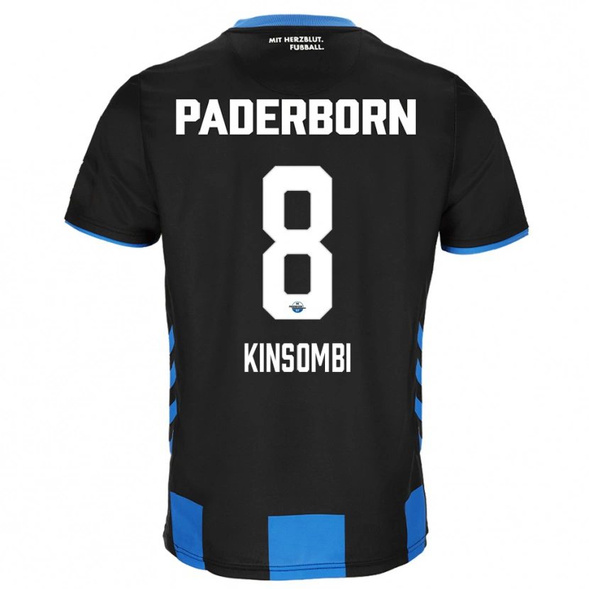 Danxen Heren David Kinsombi #8 Zwart Blauw Thuisshirt Thuistenue 2025/26 T-Shirt