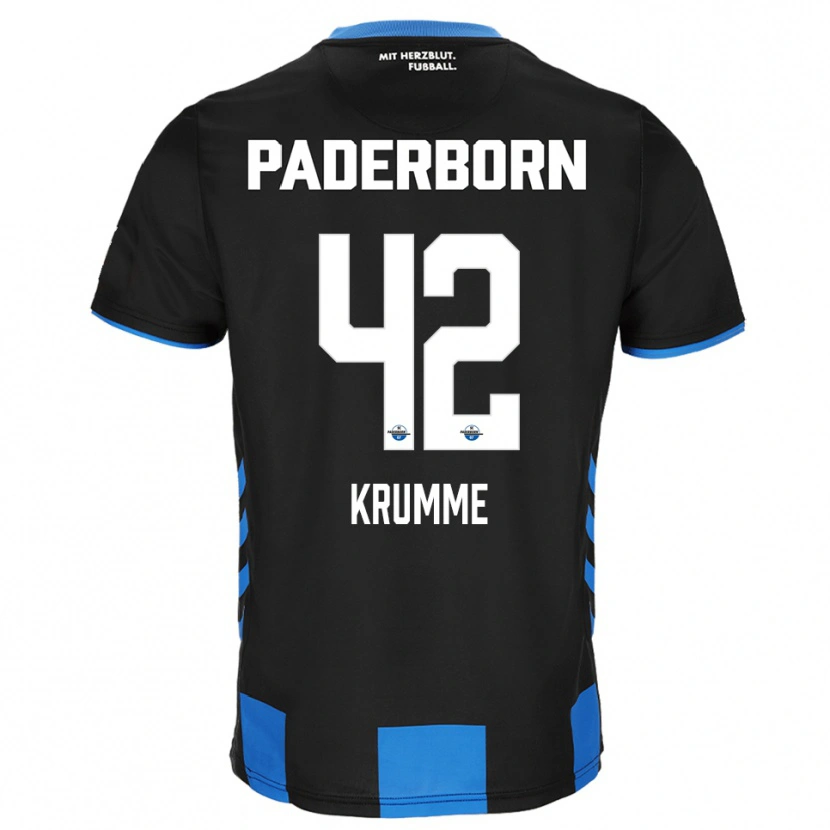 Danxen Heren Kevin Krumme #42 Zwart Blauw Thuisshirt Thuistenue 2025/26 T-Shirt