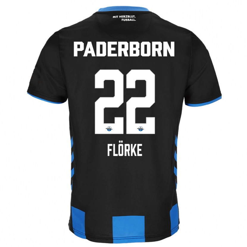 Danxen Heren Luis Flörke #22 Zwart Blauw Thuisshirt Thuistenue 2025/26 T-Shirt
