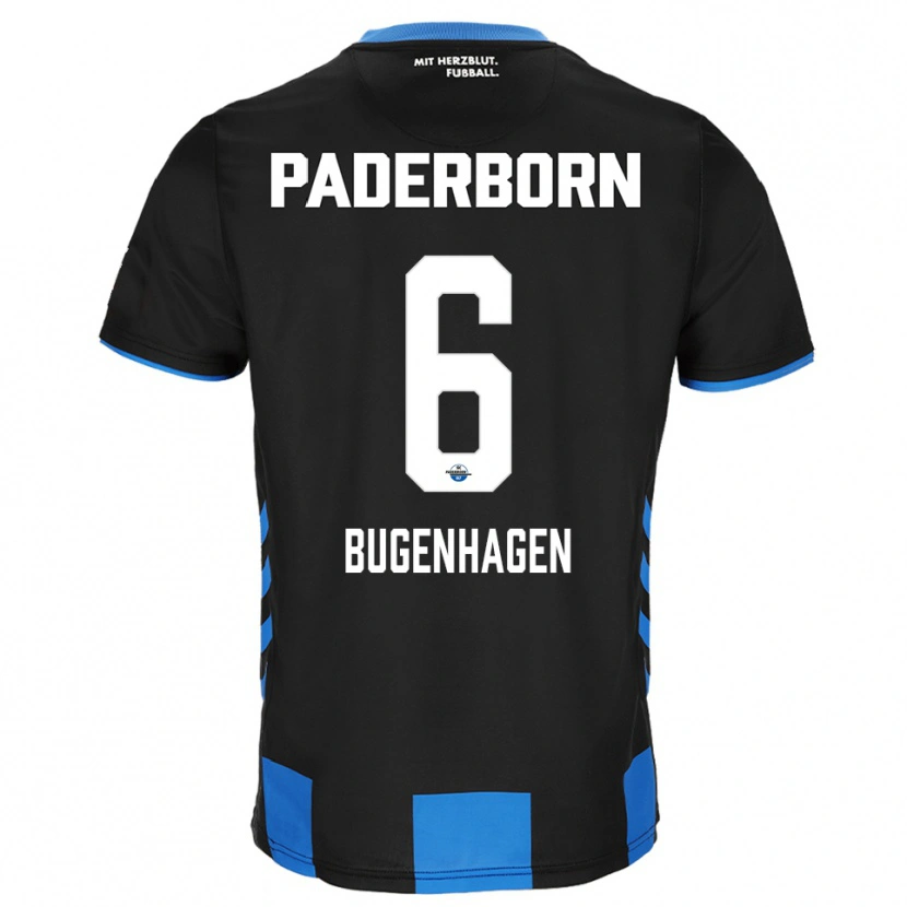Danxen Heren Julius Bugenhagen #6 Zwart Blauw Thuisshirt Thuistenue 2025/26 T-Shirt
