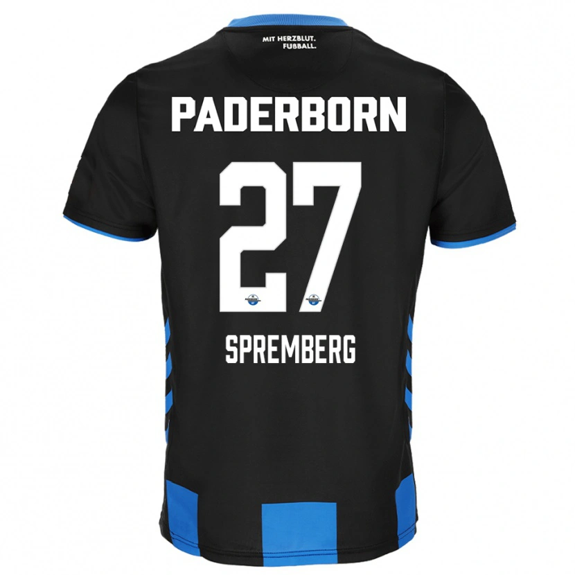 Danxen Heren Lenn Spremberg #27 Zwart Blauw Thuisshirt Thuistenue 2025/26 T-Shirt